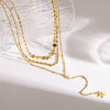 Layered Gold Necklace for Women - Y Necklace with Star Pendant