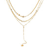 Layered Gold Necklace for Women - Y Necklace with Star Pendant