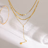 Layered Gold Necklace for Women - Y Necklace with Star Pendant