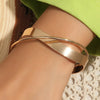 Gold Cuff Bracelet for Women - Minimalist Open Cuff Jewelry