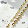 Gold Zircon Bracelet for Women - Colorful Crystal Link Bracelet