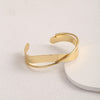 Gold Cuff Bracelet for Women - Minimalist Open Cuff Jewelry