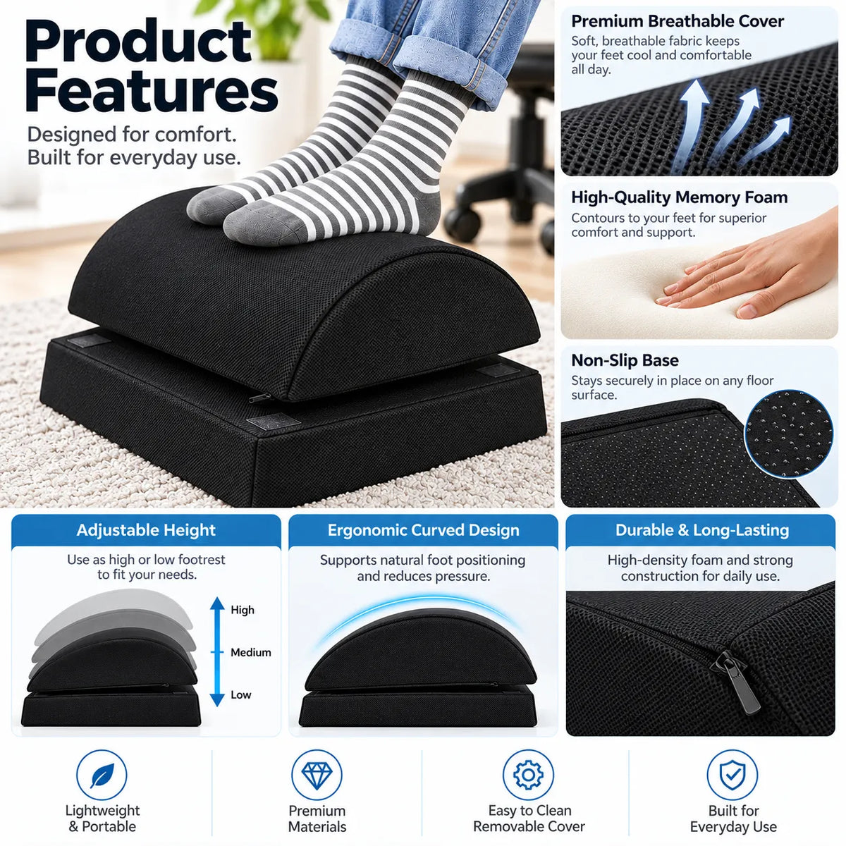 Premium Memory Foam Feel